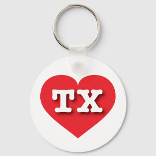 Texas Red Heart - I Liebe TX Schlüsselanhänger
