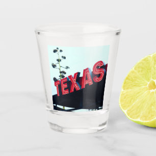 Texas Red Neon Lights USA Schnapsglas