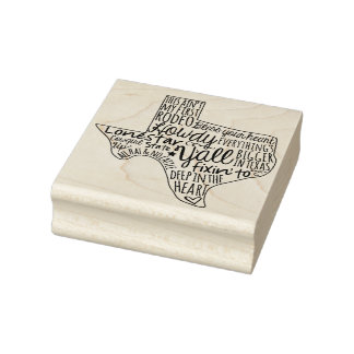 Texas Redewendungen Y'all Gummistempel