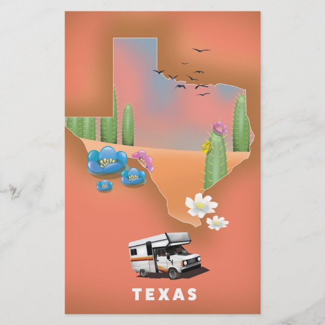 Texas Reiseplakat (Vorderseite)
