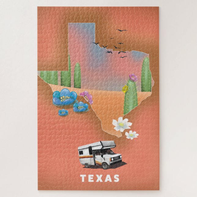 Texas Reiseplakat (Vertikal)