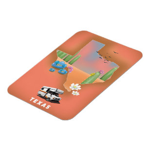 Texas Reiseplakat Magnet