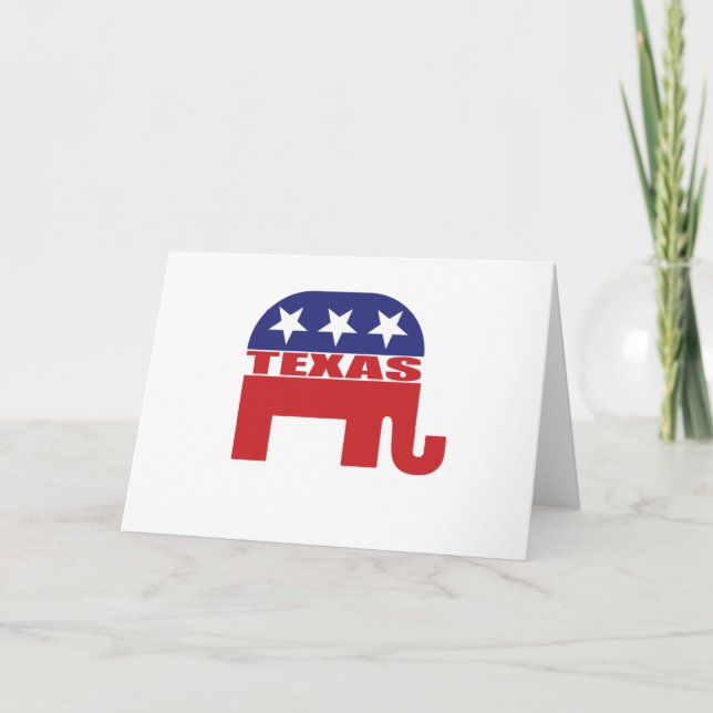 Texas-Republikaner-Elefant Karte (Vorderseite)