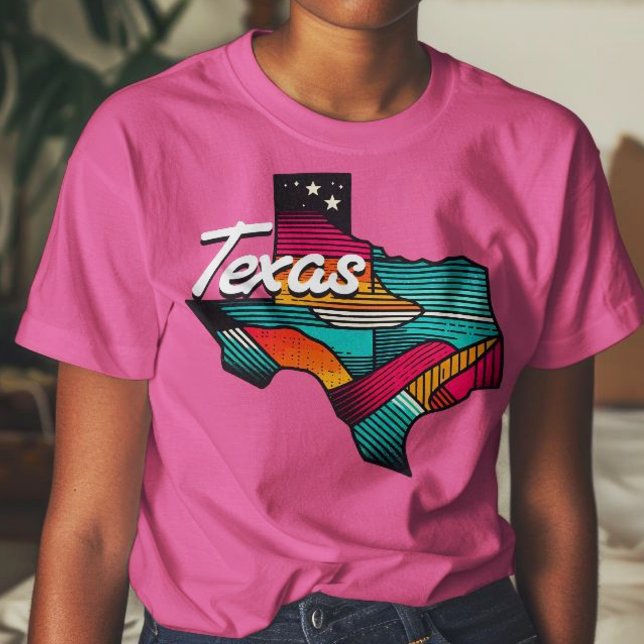 Texas Retro Sunset Lone Star Staat T-Shirt (Texas Retro Sunset Lone Star State T-Shirt)
