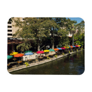 Texas, Riverwalk, Essen am Flussufer Magnet