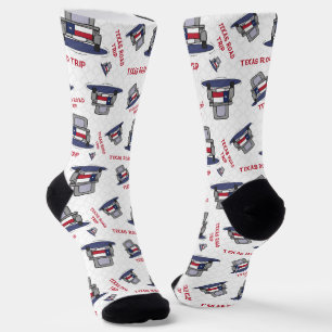 Texas Road Trip State Flag Truck Socks Socken