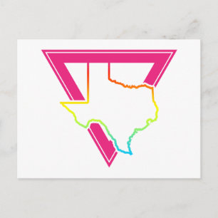 Texas-Rosa-Dreieck Postkarte