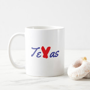 Texas - Rot, Weiß, Blau - Patriotisch Kaffeetasse