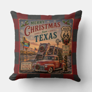 Texas Route 66 Christmas Roadhouse Kissen