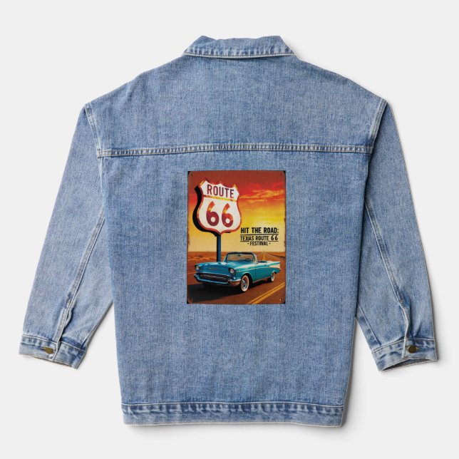 Texas Route 66 Festival Jeansjacke (Rückseite)