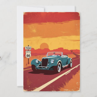 Texas Route 66 FESTIVAL POSRCARD Einladung
