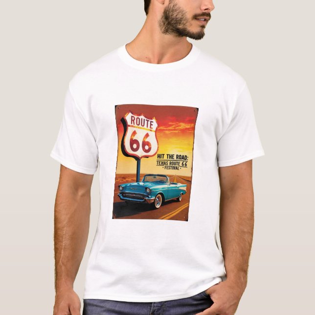 Texas Route 66 Festival T-Shirt (Vorderseite)