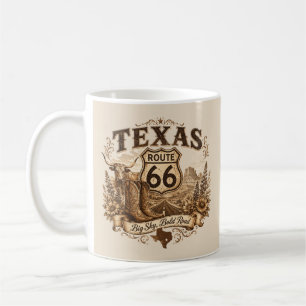 Texas Route 66 Großer Himmel Morgenfahrt Kaffeetasse