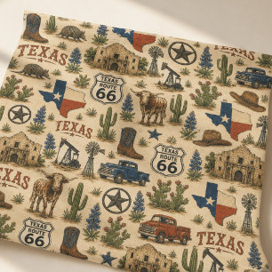 Texas Route 66 Lone Star Geschenk Geschenkpapier Set