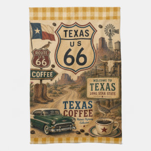 Texas Route 66 Lone Star Küchen Roadside Geschirrtuch