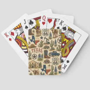 Texas Route 66 Lucky Longhorn Spielkarten