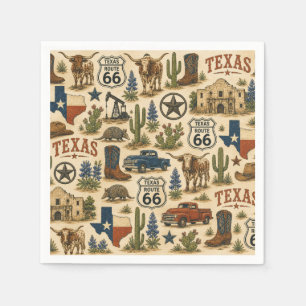 Texas Route 66 Ranch Tafel Serviette