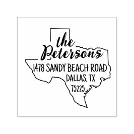 Texas-Rücksendeadresse Briefmarke Selbstfarbig Permastempel