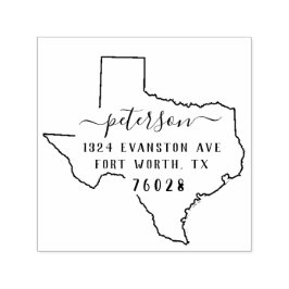 Texas-Rücksendeadresse Briefmarke Selbstfarbig Permastempel