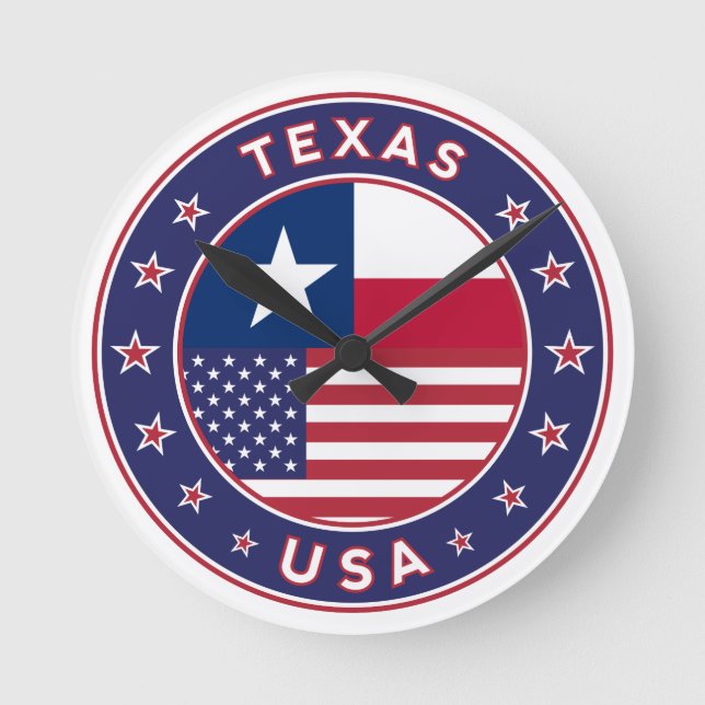 Texas Runde Wanduhr (Vorderseite)