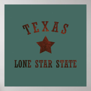 texas rustikales WildWestern-Muster Poster