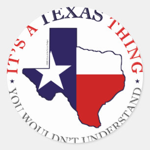 Texas-Sache Runder Aufkleber