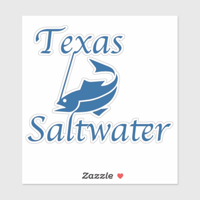 Texas Saltwater Aufkleber (Blatt)