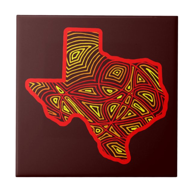 Texas Scribbleprints Art Fliese (Vorderseite)