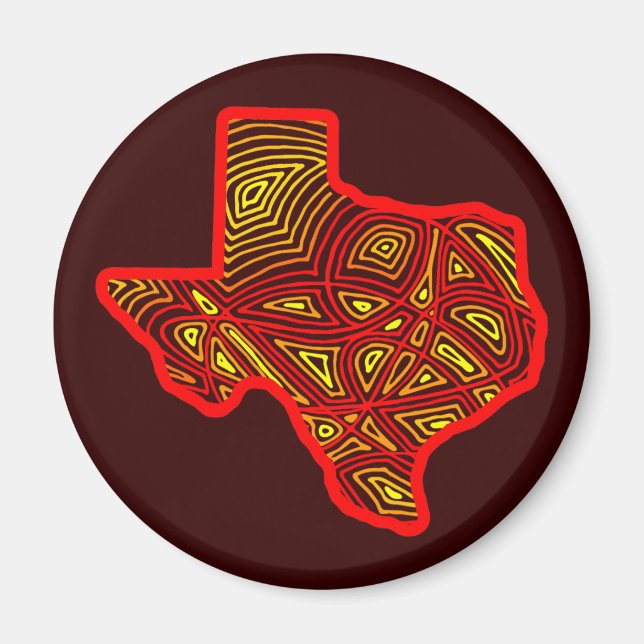 Texas Scribbleprints Magnet (Vorne)