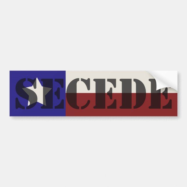 Texas SECEDE Autoaufkleber (Vorne)