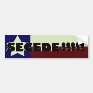 Texas SECEDE!!!!! Autoaufkleber