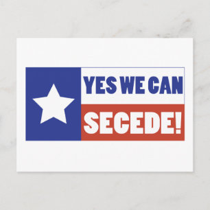 Texas Secede Postkarte