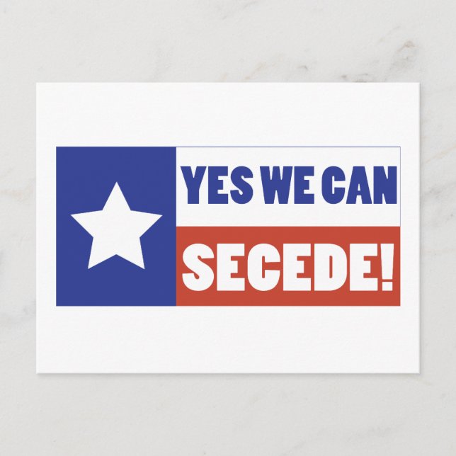 Texas Secede Postkarte (Vorderseite)