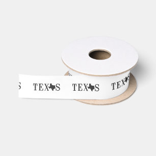 Texas Shaped Letter Lone Star Texan Word Art Satinband