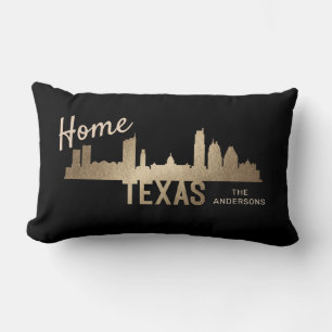 texas skyline gold familie Zuhause Lendenkissen