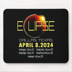 Texas Solar Eclipse 2024 Solar Eclipse Funny Texas Mousepad