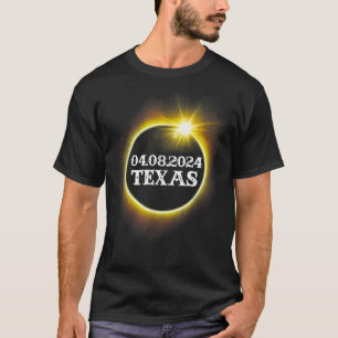 Texas Solar Eclipse April 8 2024 USA Karte Tota T-Shirt