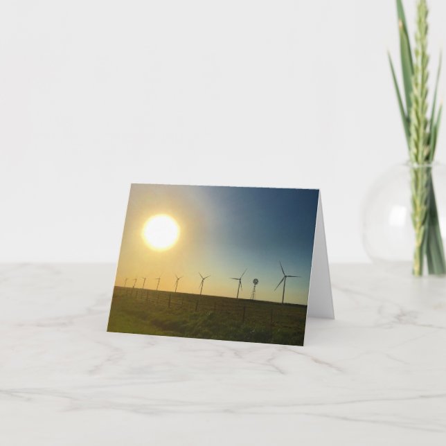 Texas-Sonnenuntergang notecard Karte (Vorderseite)