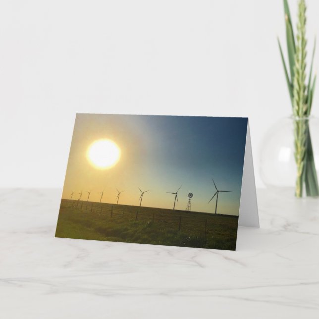 Texas-Sonnenunterganggrußkarte Karte (Vorderseite)