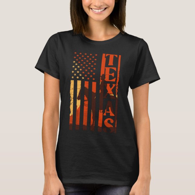 Texas Souvenir Howdy Longhorn Texan TX Dallas T-Shirt (Vorderseite)