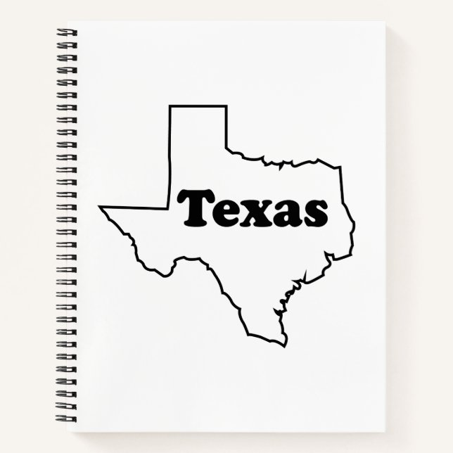 Texas Spiral Notebook Notizbuch (Vorderseite)