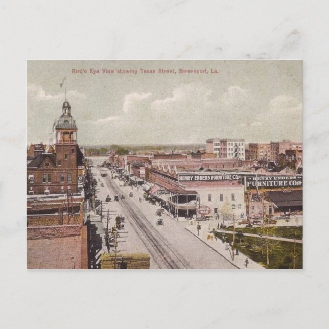 Texas St., Shendeport, Louisiana Vintag Postkarte (Vorderseite)
