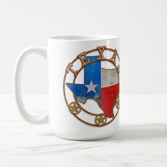 Texas Staat Barn Art Kaffeetasse (Links)