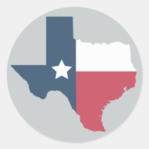 Texas-Staat - Flaggen-Aufkleber Runder Aufkleber
