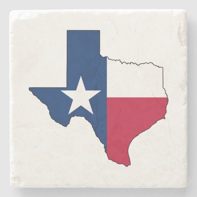 Texas Staat Karte und Flag Lone Star Staat Texan Steinuntersetzer (Vorderseite)