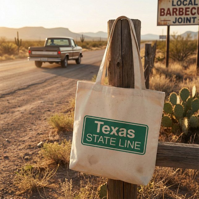 Texas Staat Line Road-Zeichen Tragetasche (Von Creator hochgeladen)