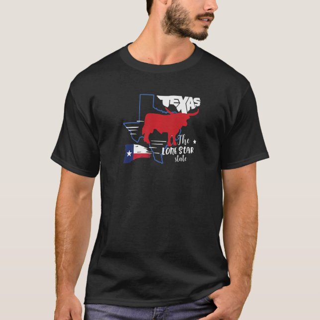 Texas Staat Longhorn Western Howdy 1 T-Shirt (Vorderseite)