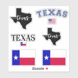 Texas Staat Map and Flag Texas Zuhause Staat Aufkleber