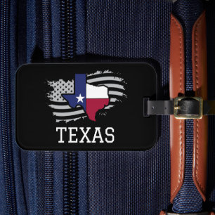 Texas Staat Map USA Patriotic Texan Gepäckanhänger