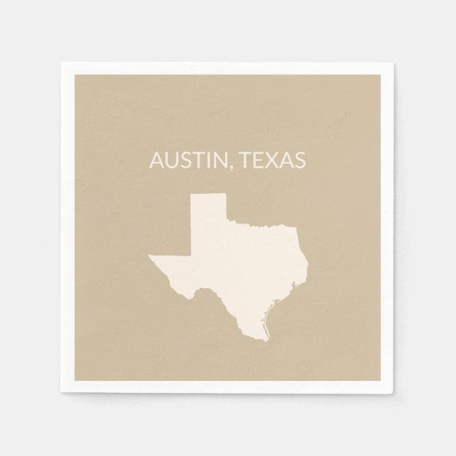 Texas Staat Map Wohngestaltung Serviette (Vorderseite)